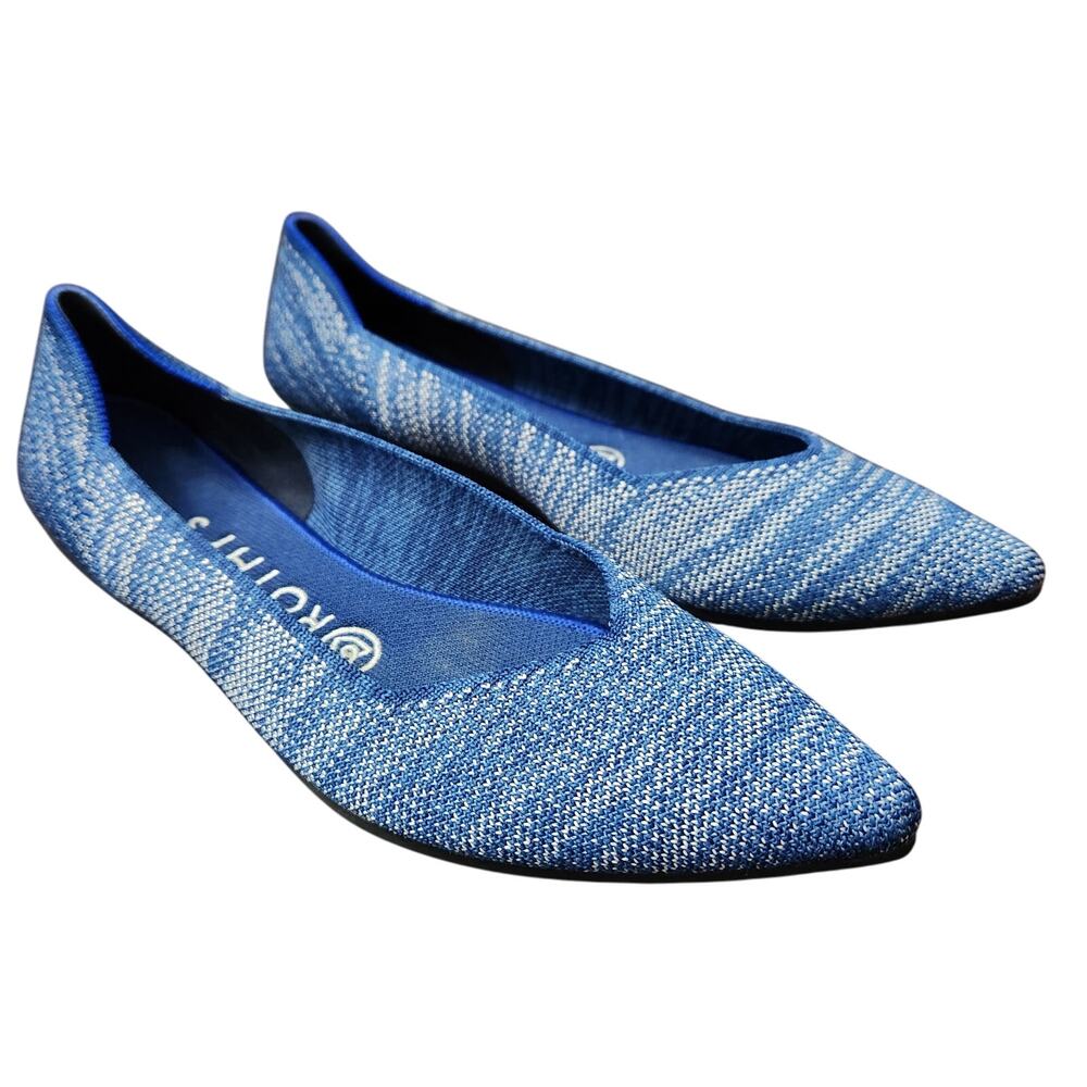 Rothy's The Point Indigo Heather Slip On Flats Size 7.5